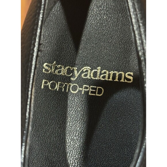 Men’s Stacy Adams Porto-Ped Black Pebbled Leather Sole Dress Shoes Size 10.5 NOS main image 15
